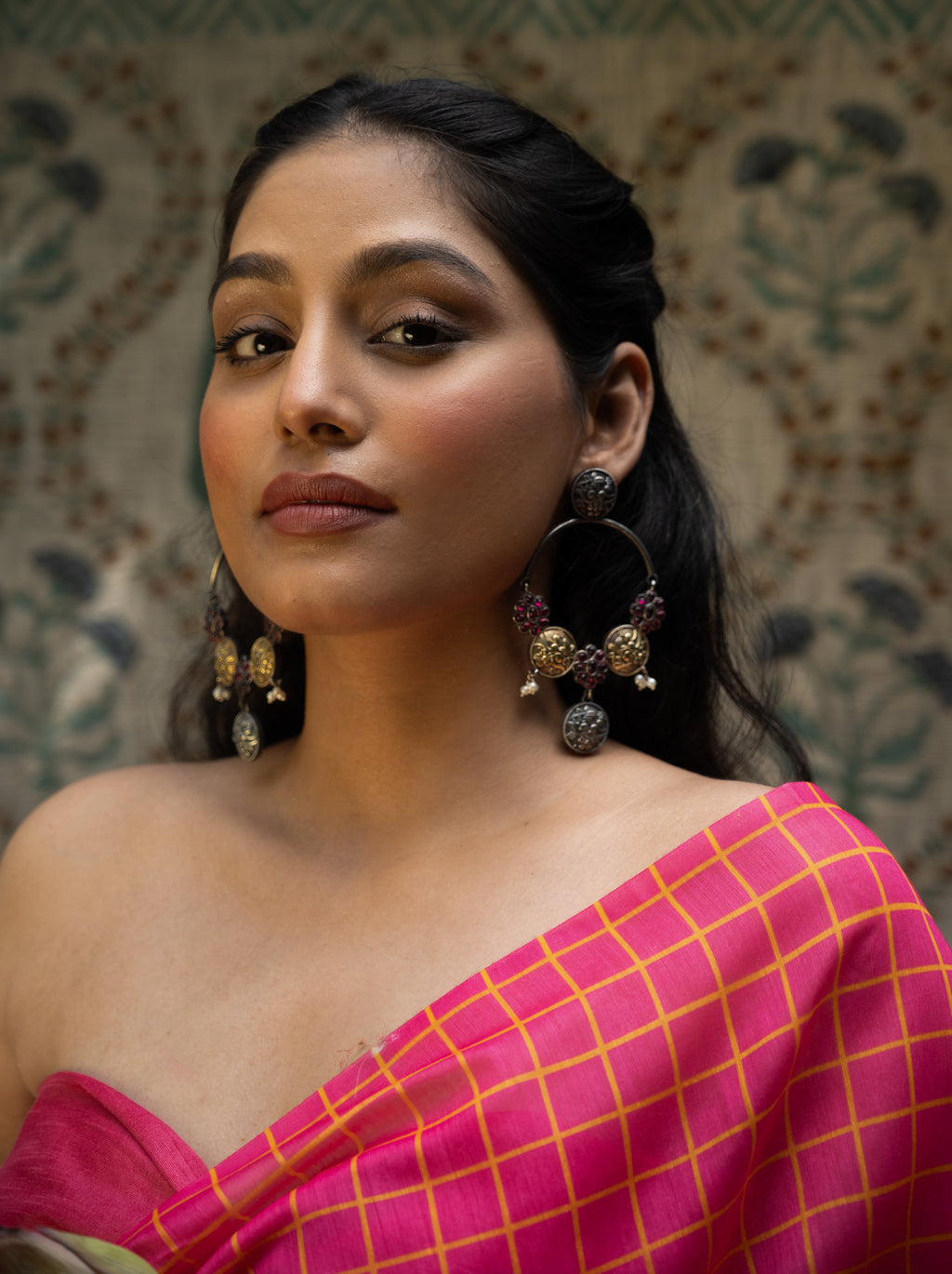 Rivaya Heritage Medallion Dangler Earrings