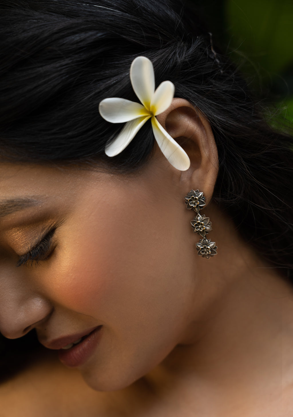 Flora Cascade Dangler Earrings