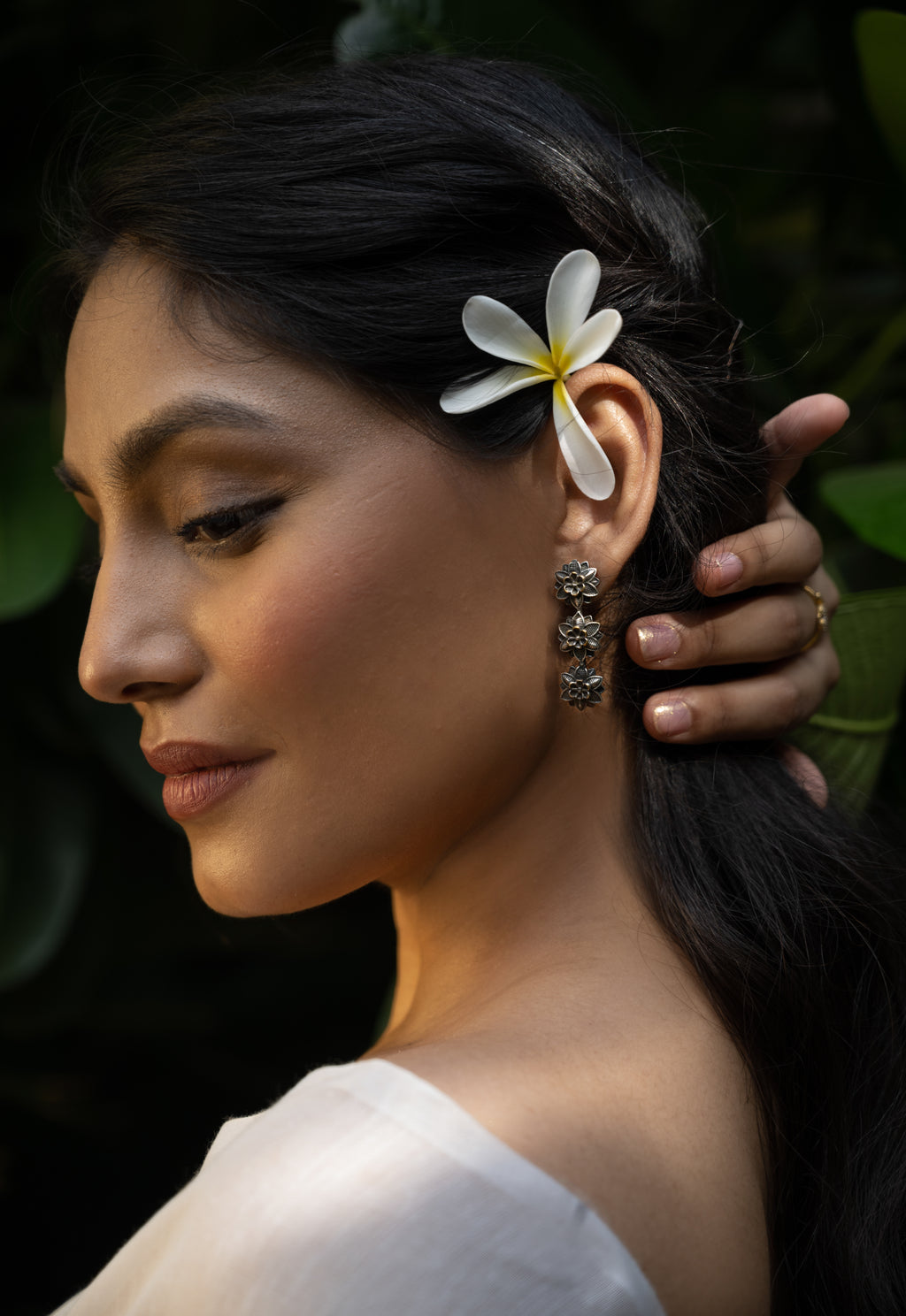 Flora Cascade Dangler Earrings