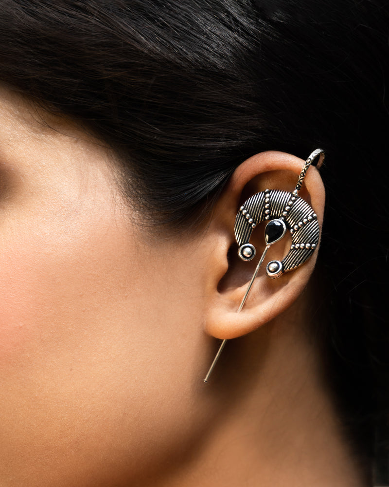 Noir Halo Ear Cuff Statement Earrings
