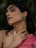 Ruhani Kundan Pearl Stud Earrings