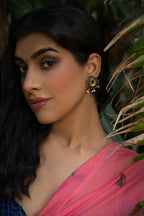 Ruhani Kundan Pearl Stud Earrings