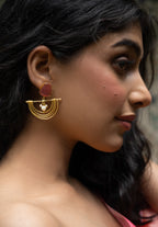 Aurelia Blush Arc Statement Earrings