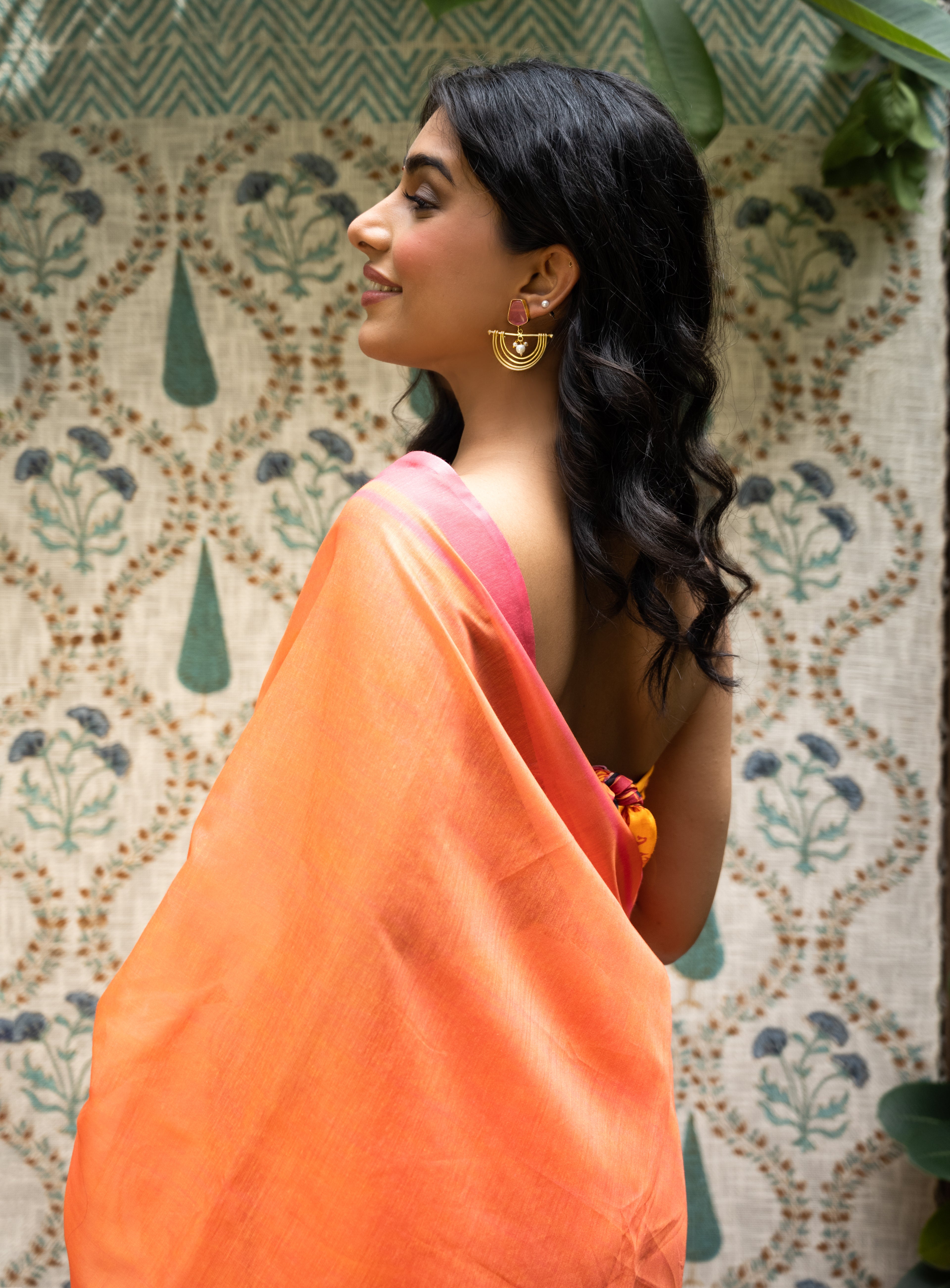 Aurelia Blush Arc Statement Earrings