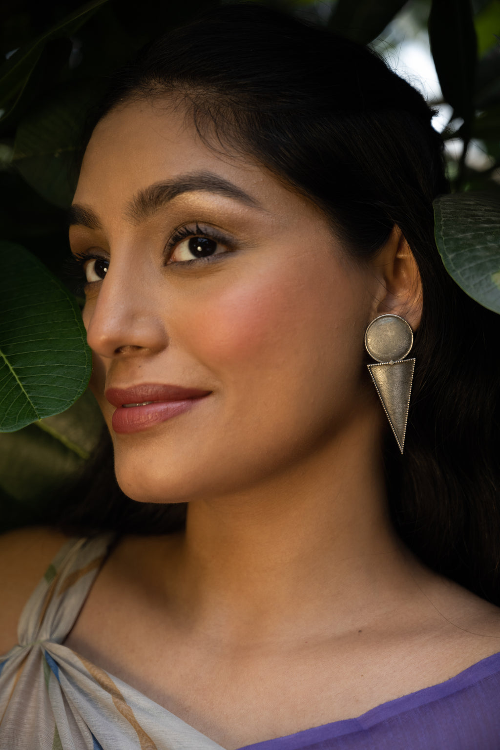 Noir Geometry Statement Earrings