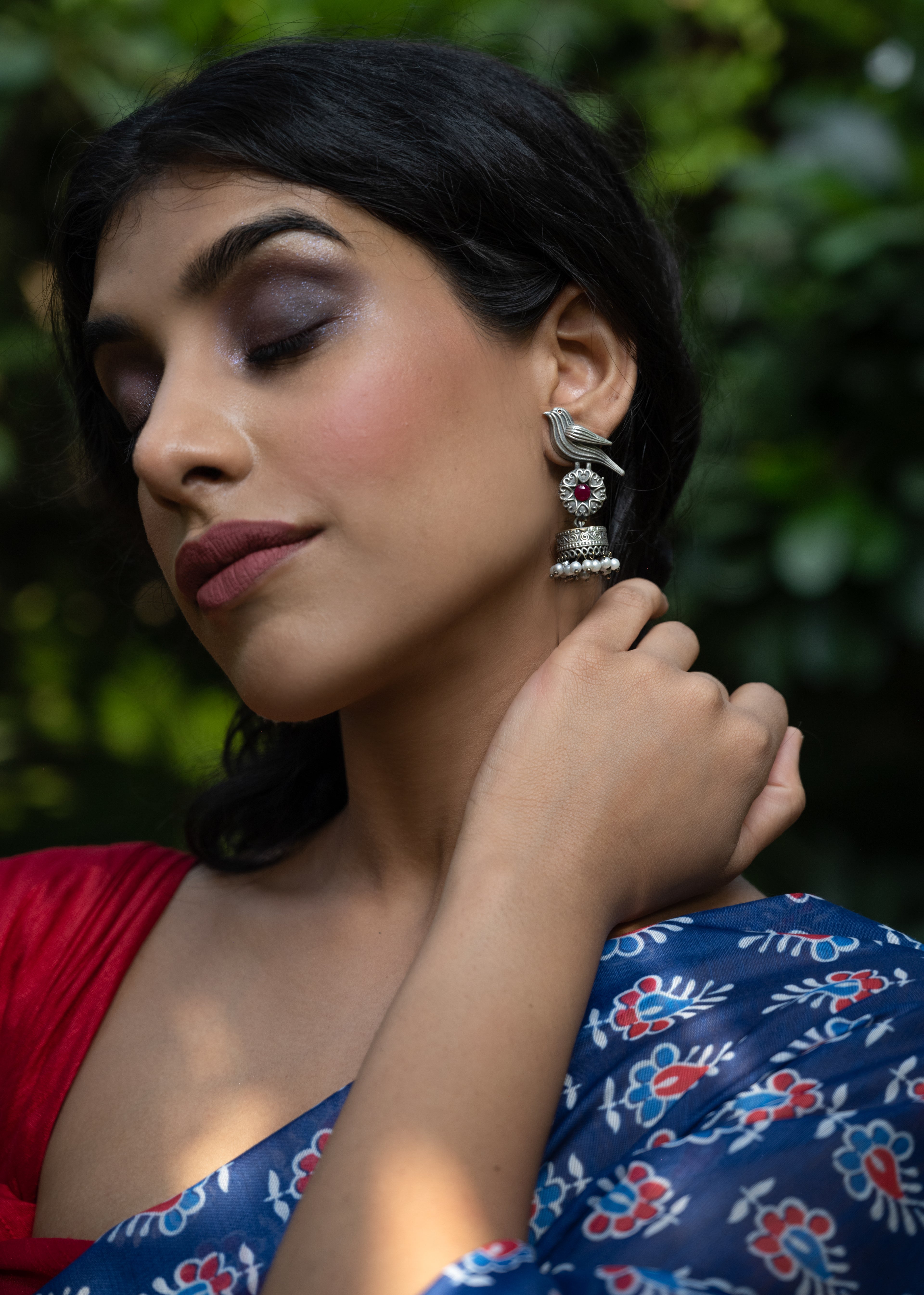 Mayura Heritage Bird Jhumki Earrings