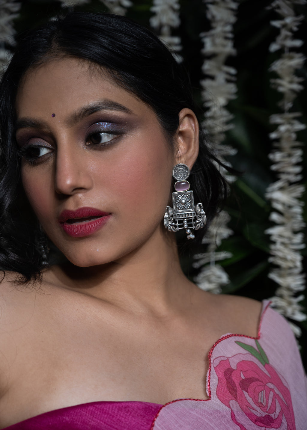 Blush Heritage Peacock Dangler Earrings