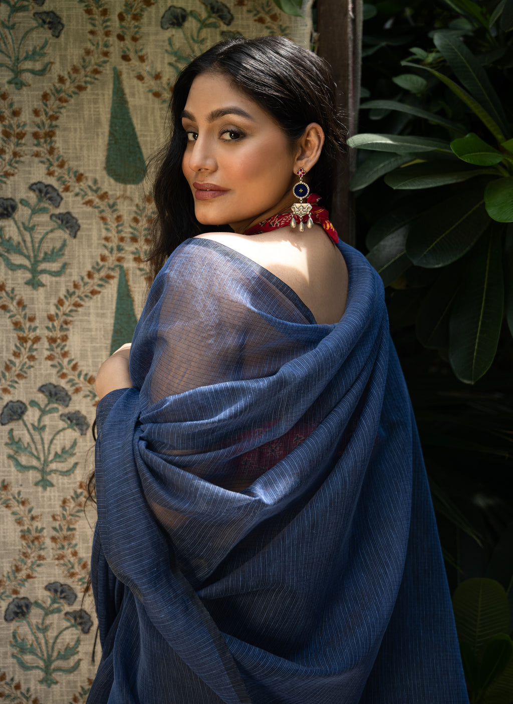 Neelaya Enamel Heritage Dangler Earrings