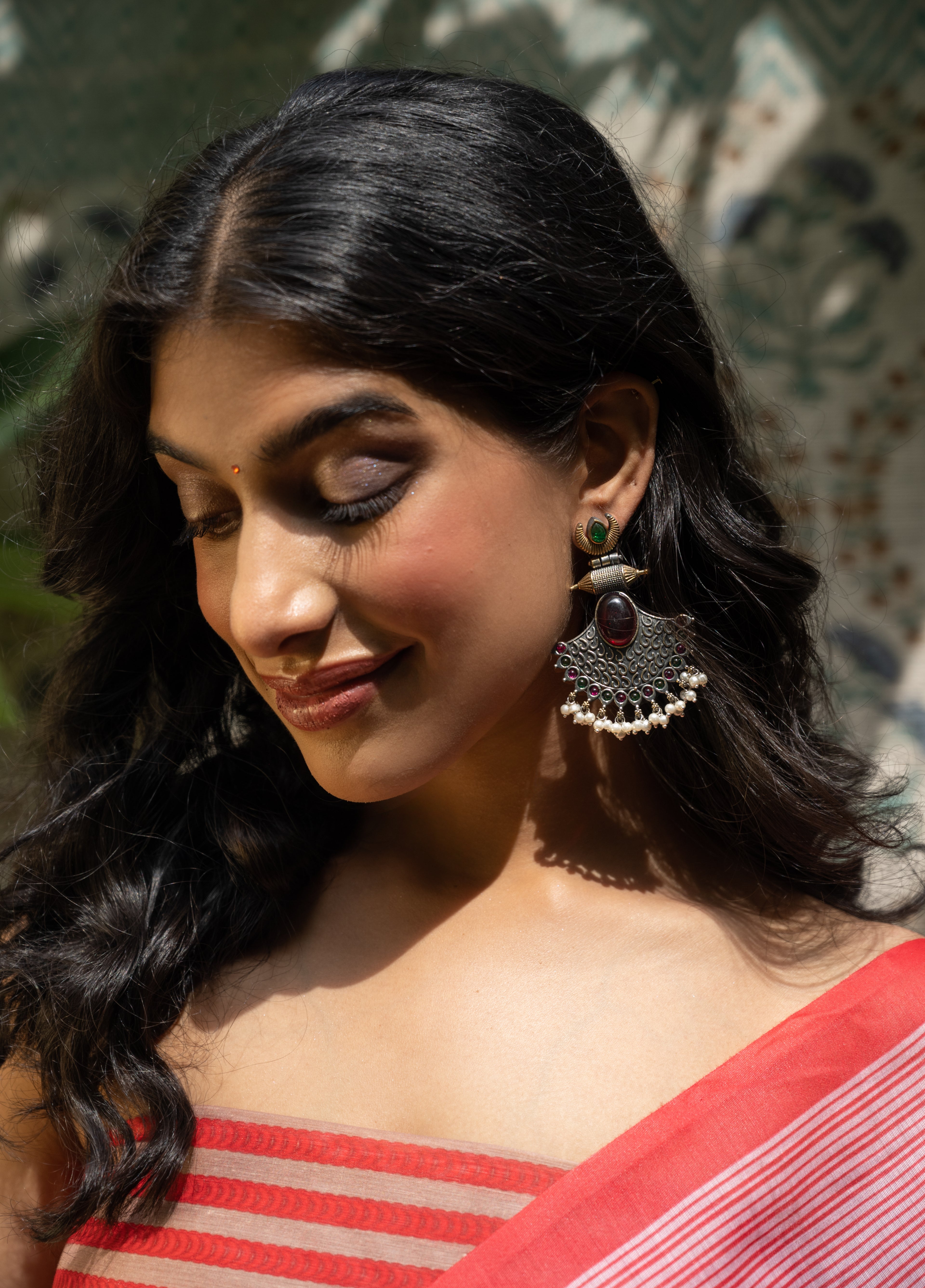 Rajsi Pearl Cascade Heritage Earrings