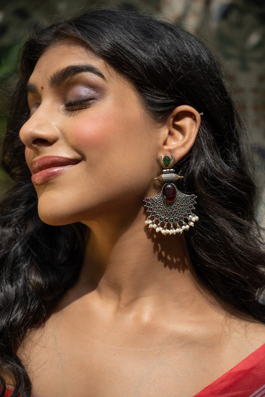 Rajsi Pearl Cascade Heritage Earrings