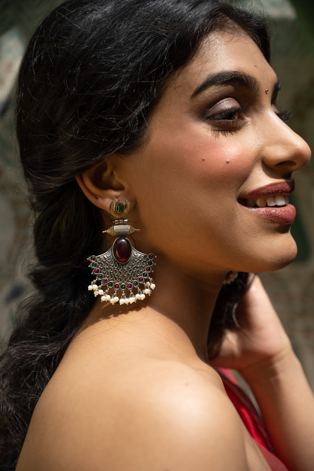 Rajsi Pearl Cascade Heritage Earrings