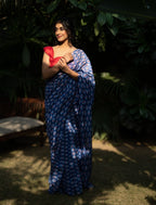 Royal Indigo Buti Chanderi Saree