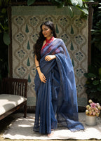 Midnight Azure Kota Saree