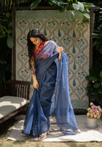 Midnight Azure Kota Saree