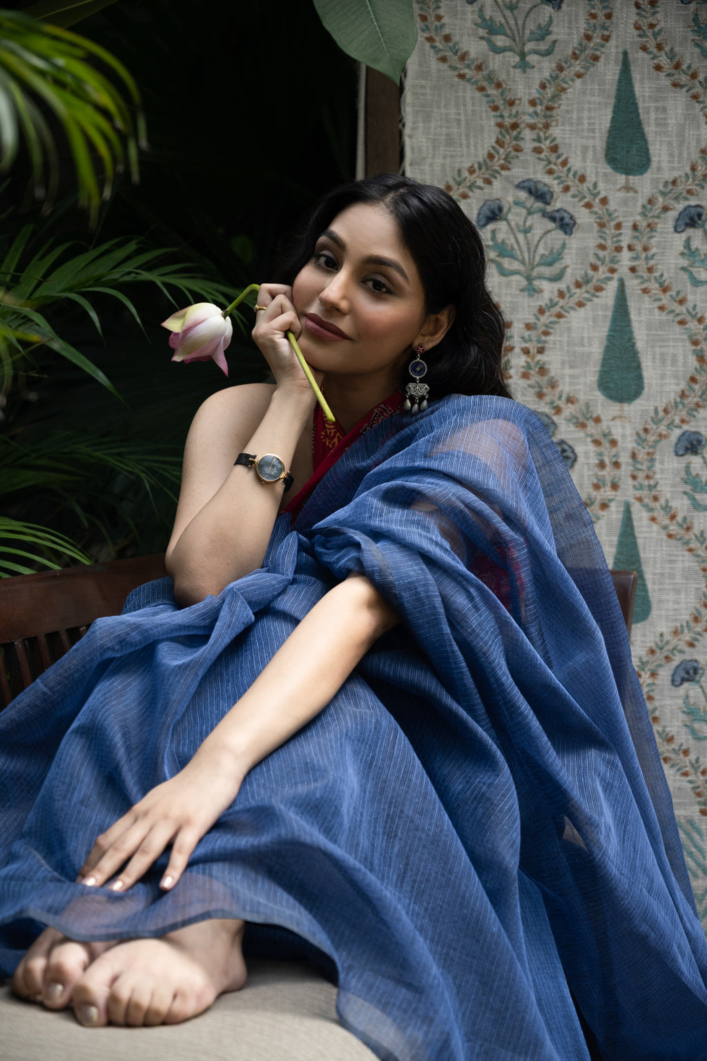 Midnight Azure Kota Saree