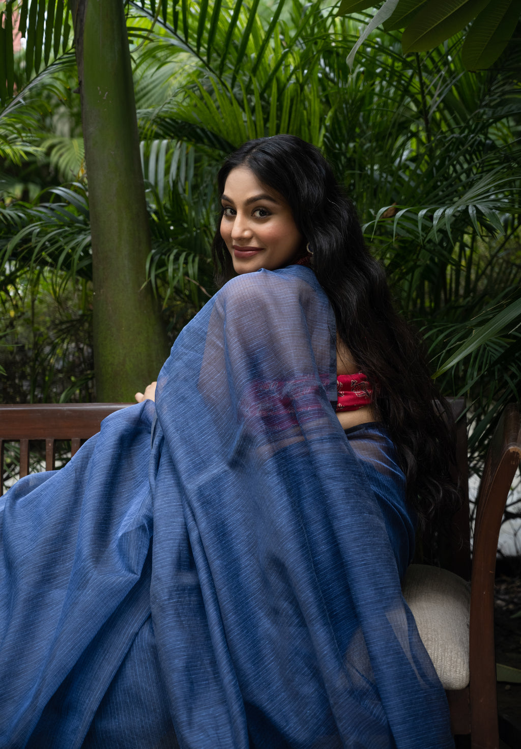 Midnight Azure Kota Saree