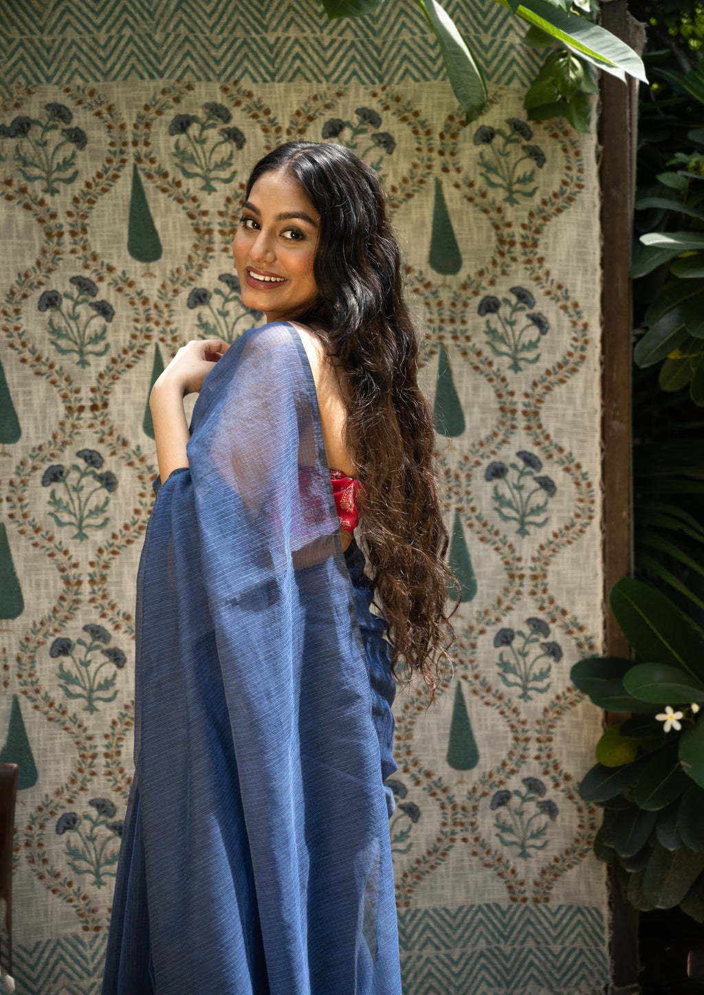 Midnight Azure Kota Saree