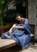 Midnight Azure Kota Saree