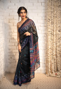 Midnight Heritage Chanderi Saree