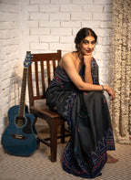 Midnight Heritage Chanderi Saree