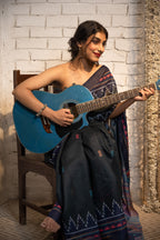 Midnight Heritage Chanderi Saree