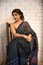 Midnight Heritage Chanderi Saree