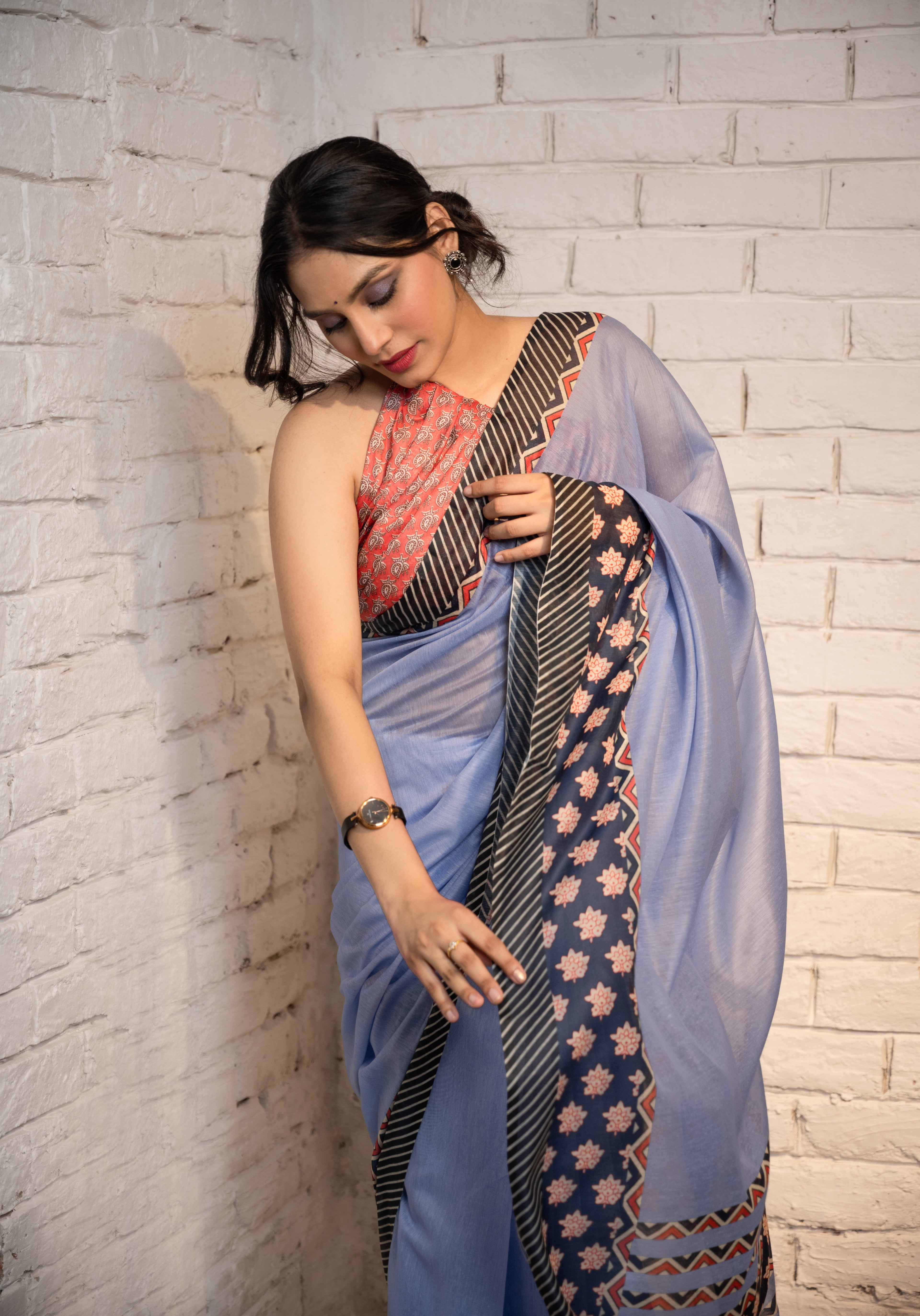 Azure Heritage Chanderi Saree