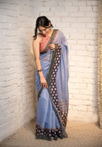 Azure Heritage Chanderi Saree