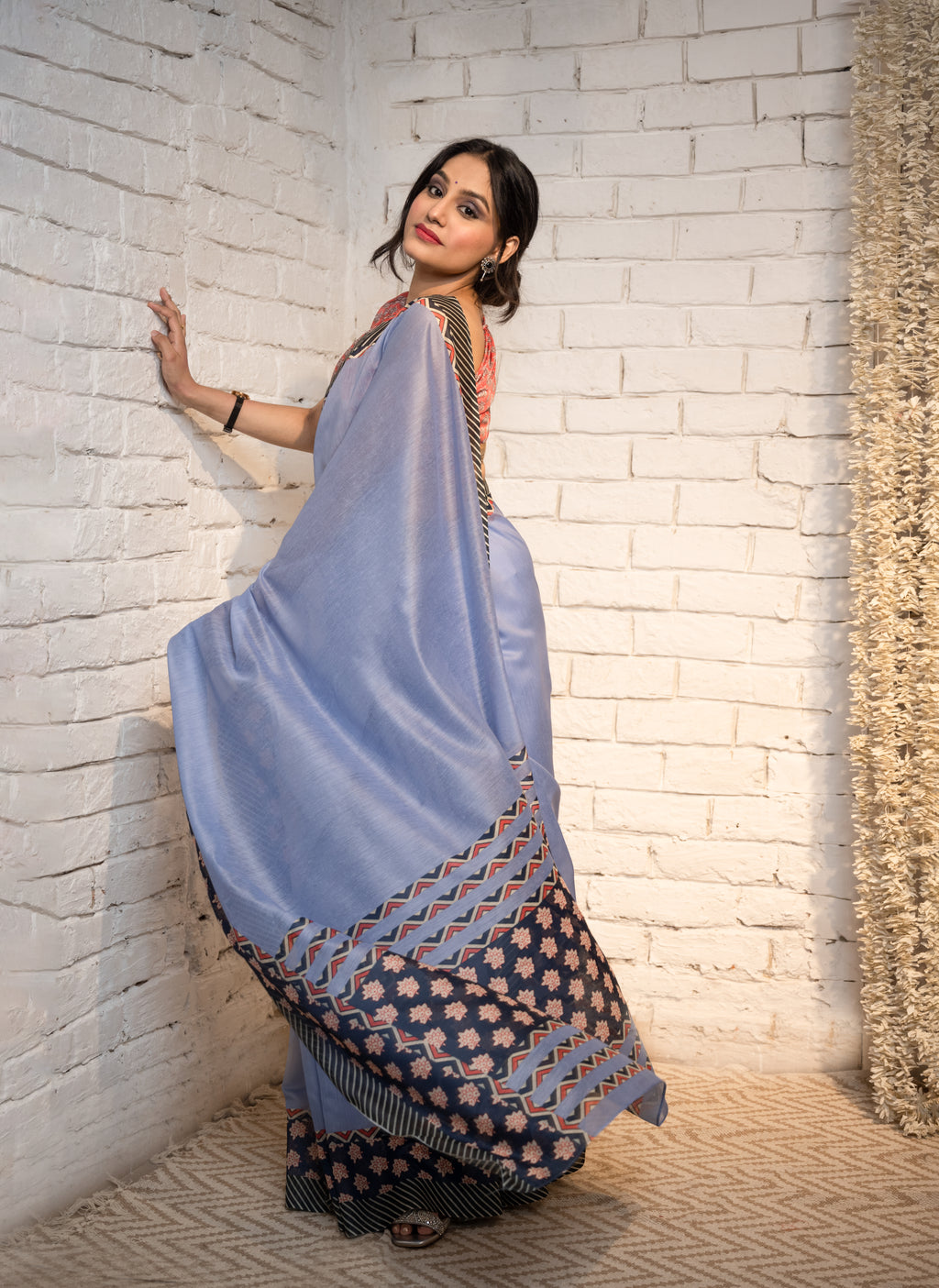 Azure Heritage Chanderi Saree