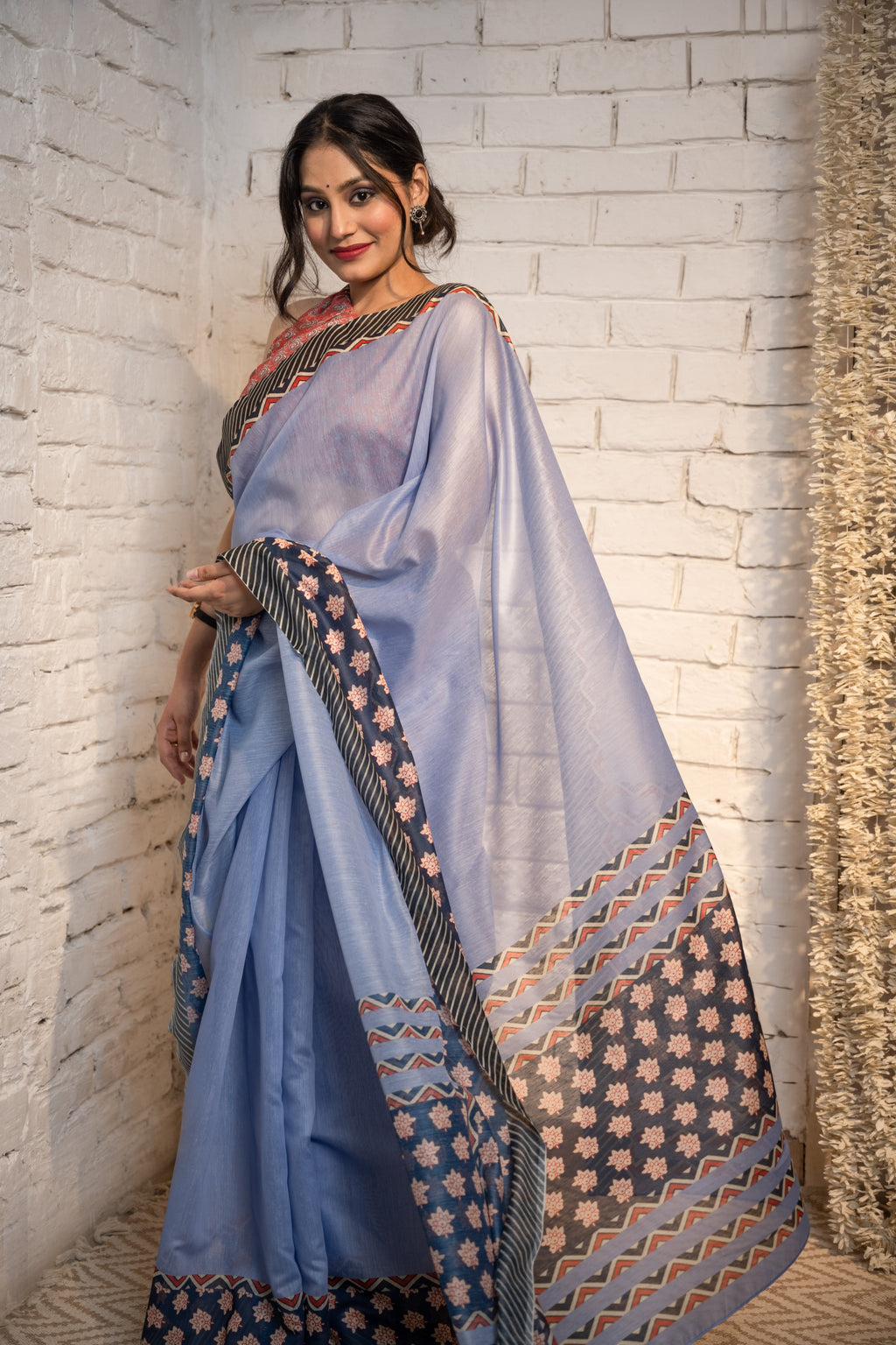 Azure Heritage Chanderi Saree