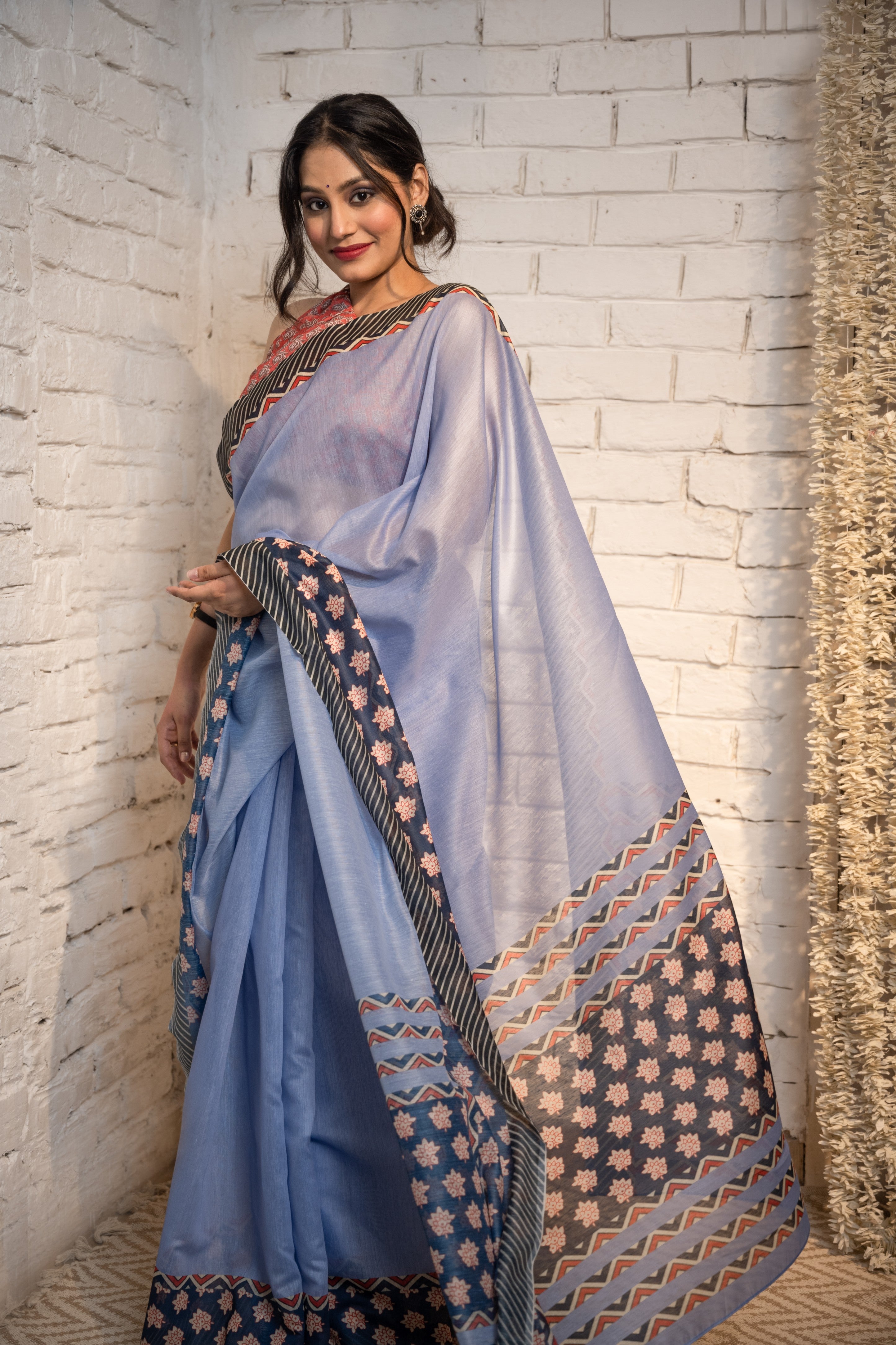 Azure Heritage Chanderi Saree