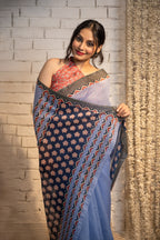 Azure Heritage Chanderi Saree