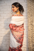 Ivory Heritage Border Cotton Saree