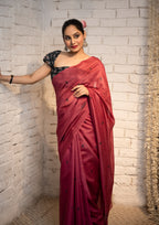 Rosewood Grace Chanderi Saree