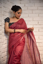 Rosewood Grace Chanderi Saree