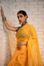 Golden Aura Chanderi Saree