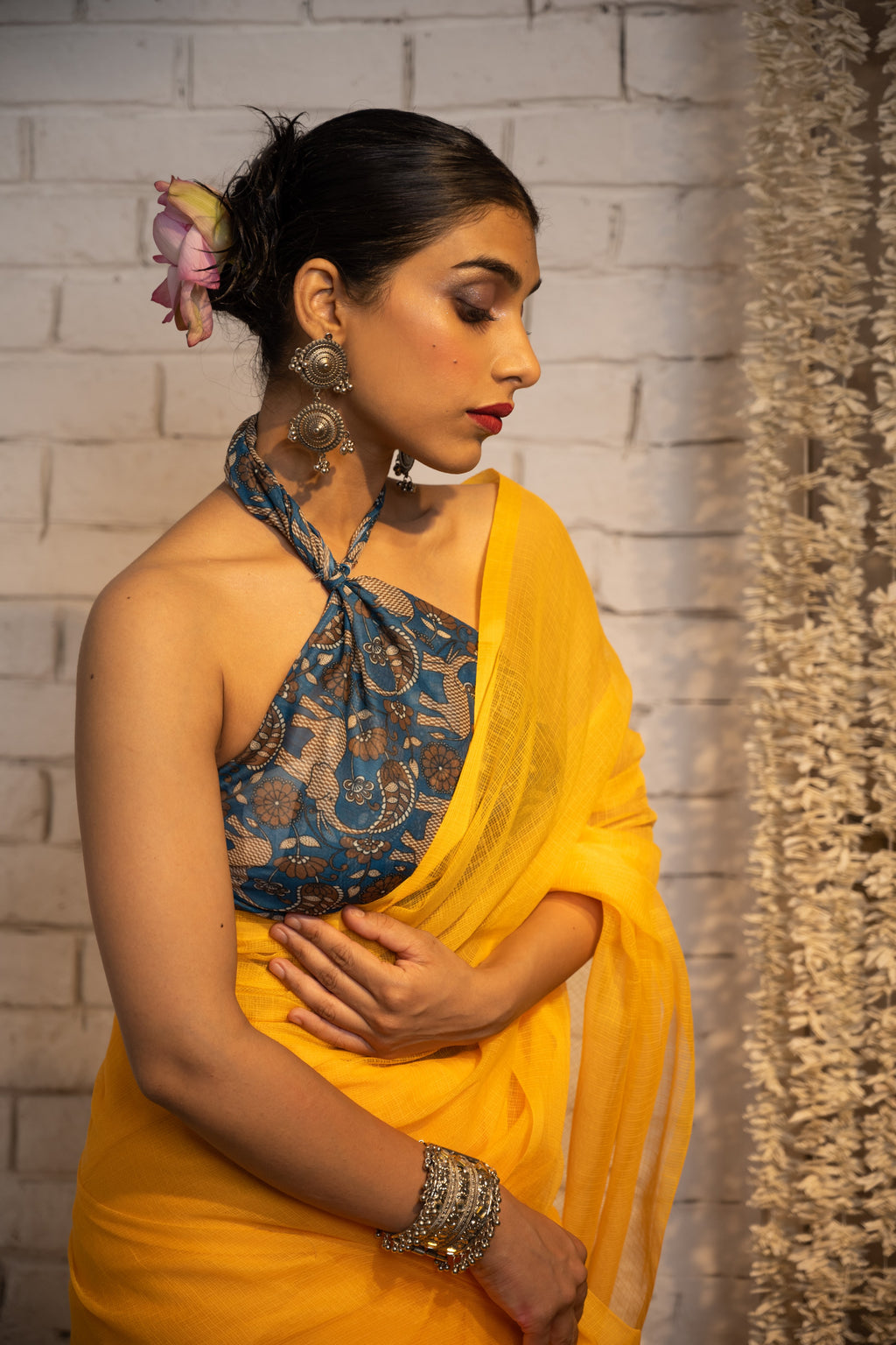 Golden Aura Chanderi Saree