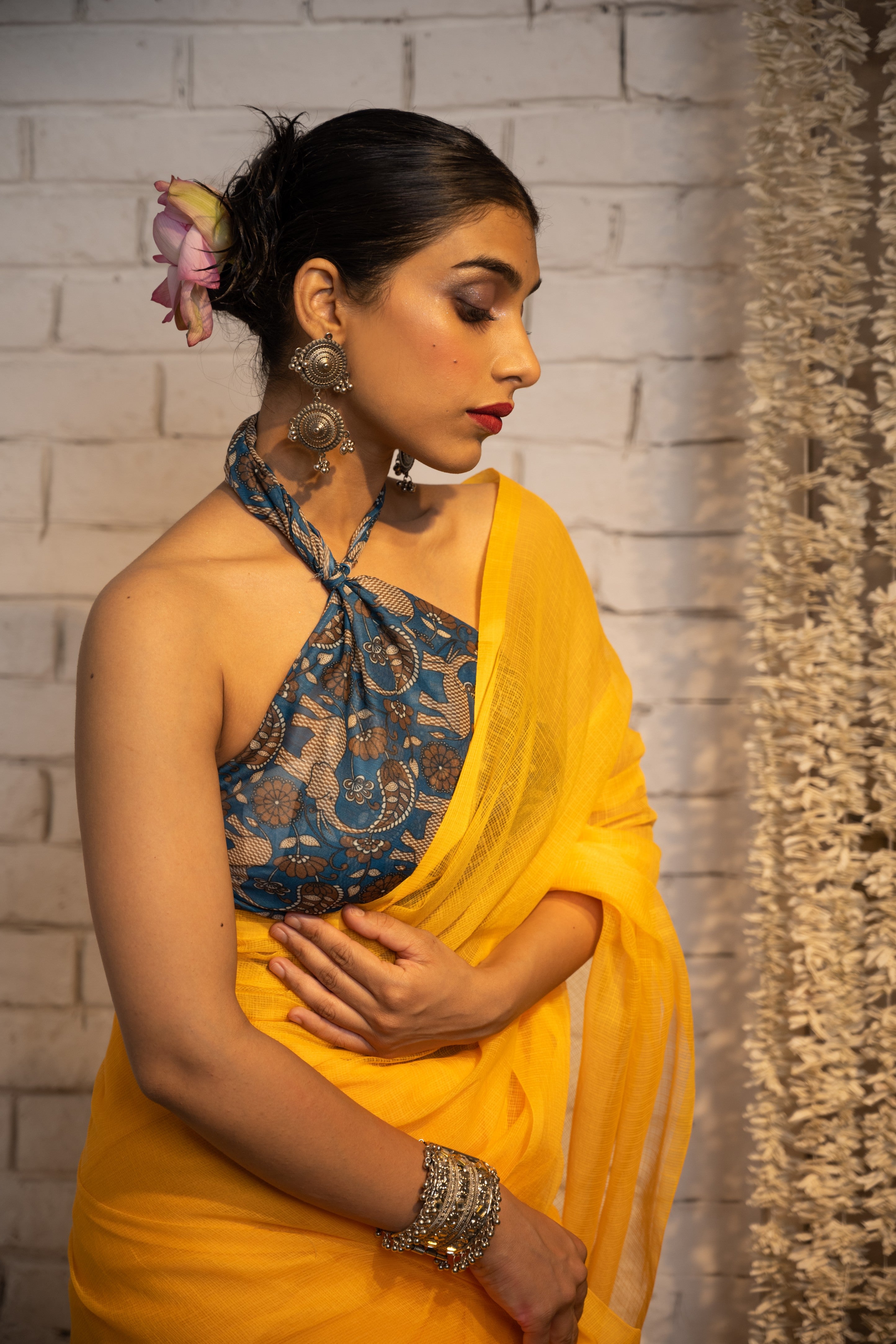 Golden Aura Chanderi Saree