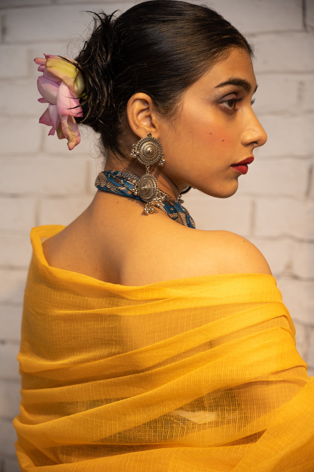 Golden Aura Chanderi Saree