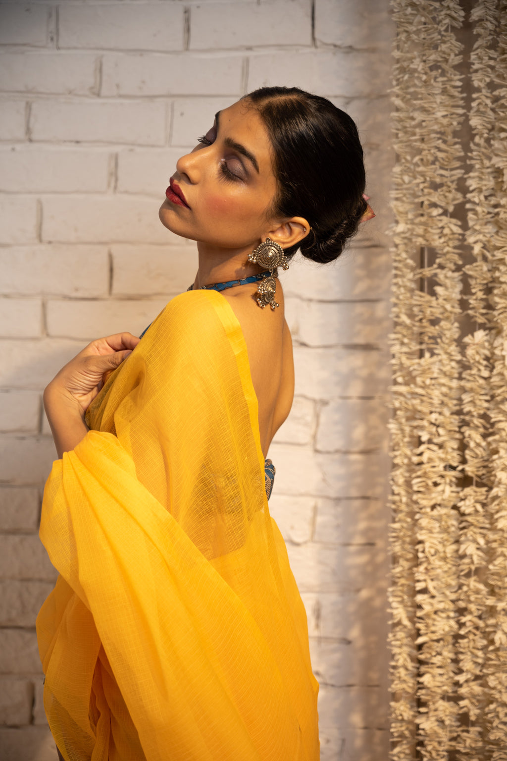 Golden Aura Chanderi Saree