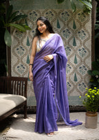 Lavender Mist Chanderi Saree