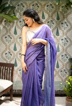 Lavender Mist Chanderi Saree