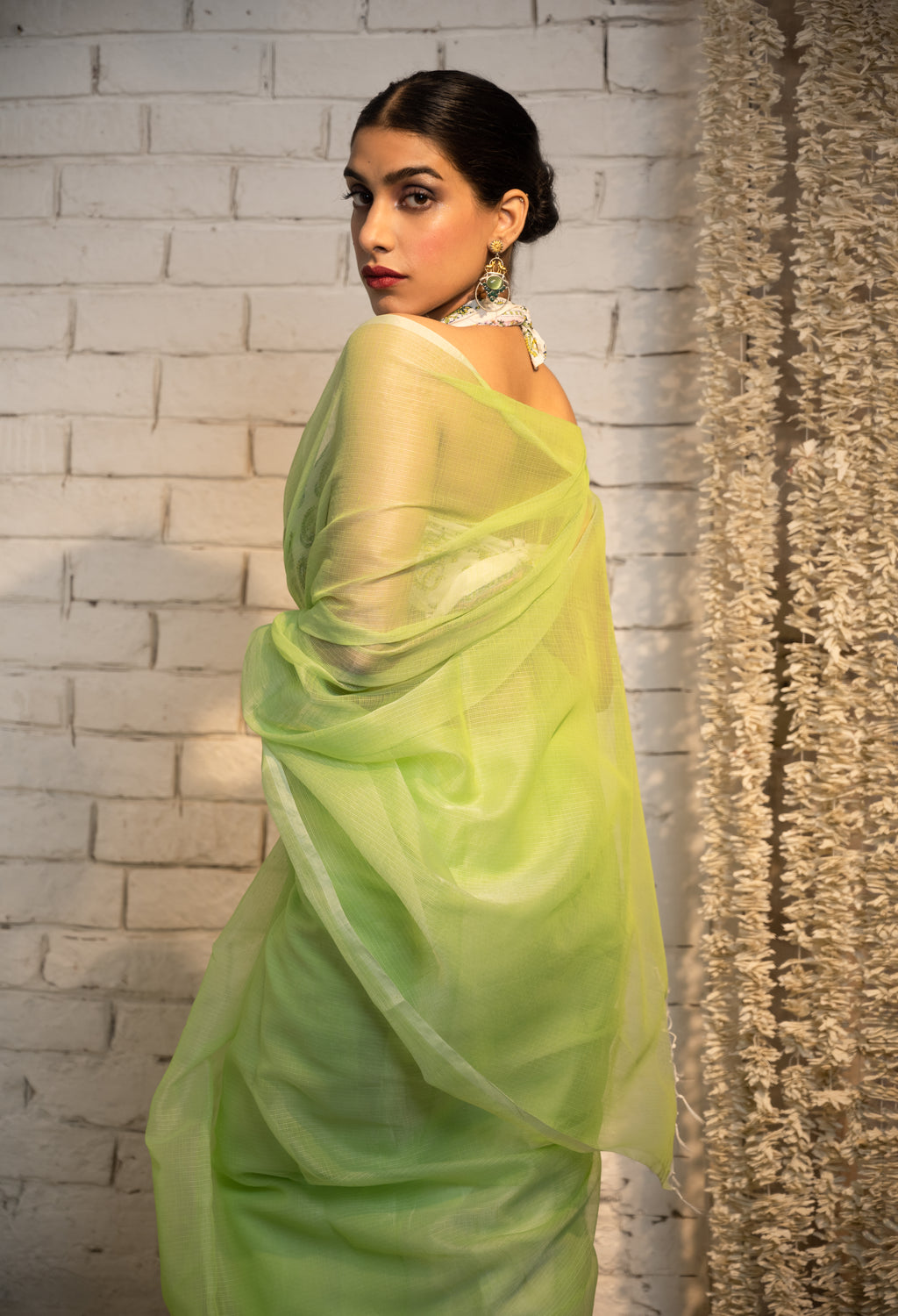 Verdant Breeze Kota Saree