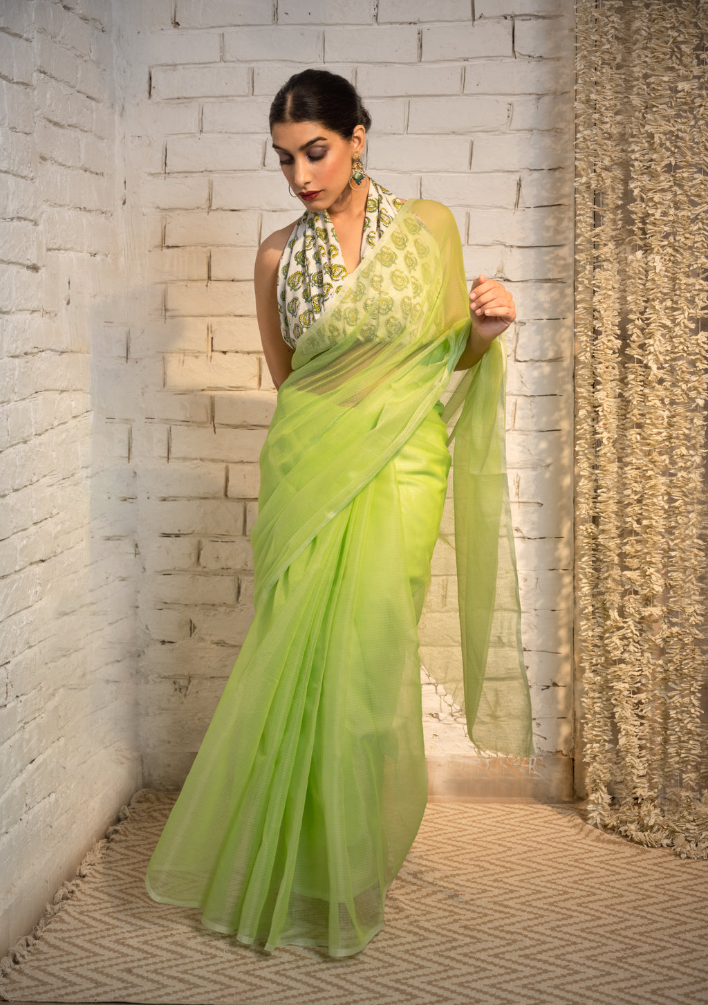 Verdant Breeze Kota Saree