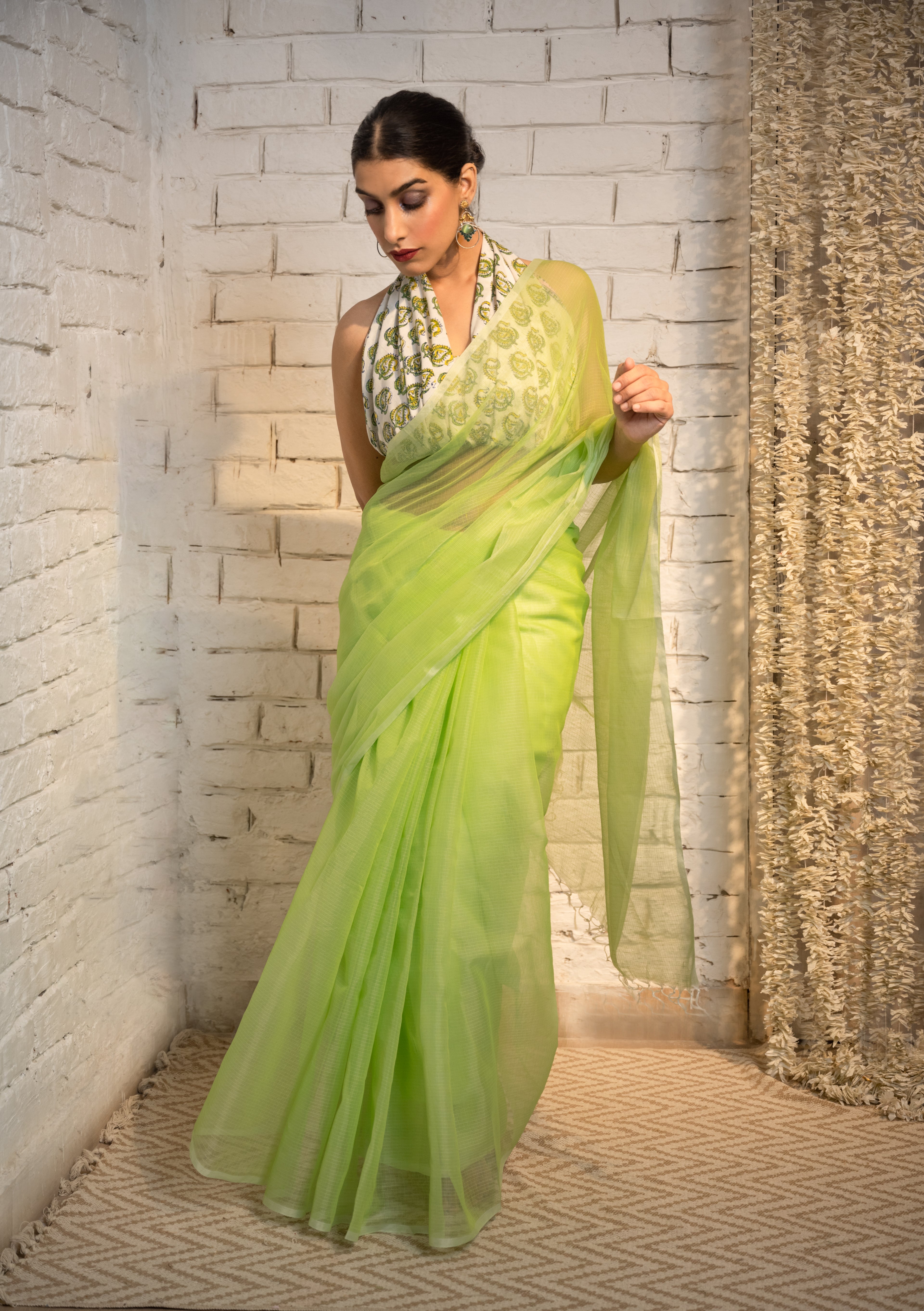 Verdant Breeze Kota Saree