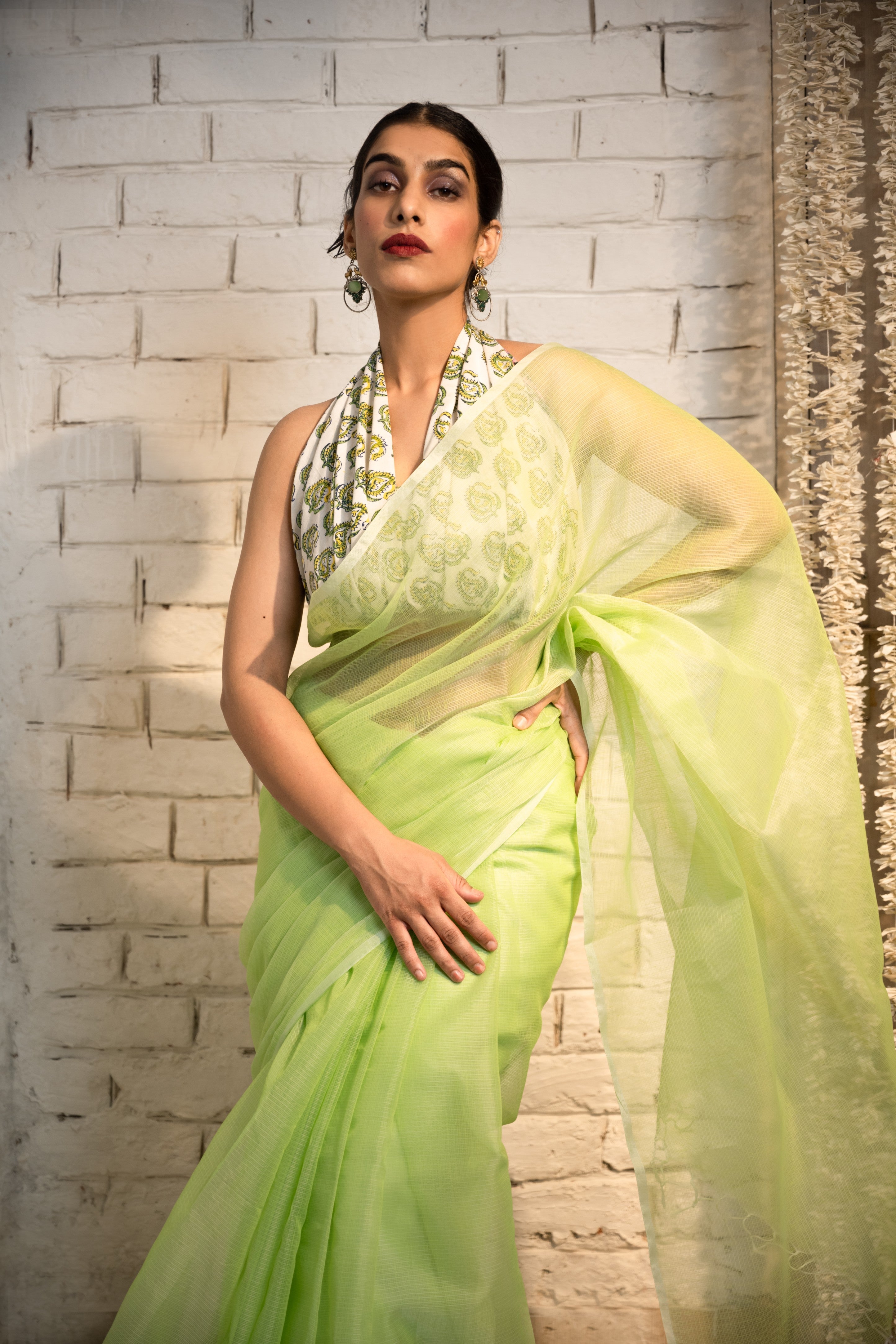 Verdant Breeze Kota Saree