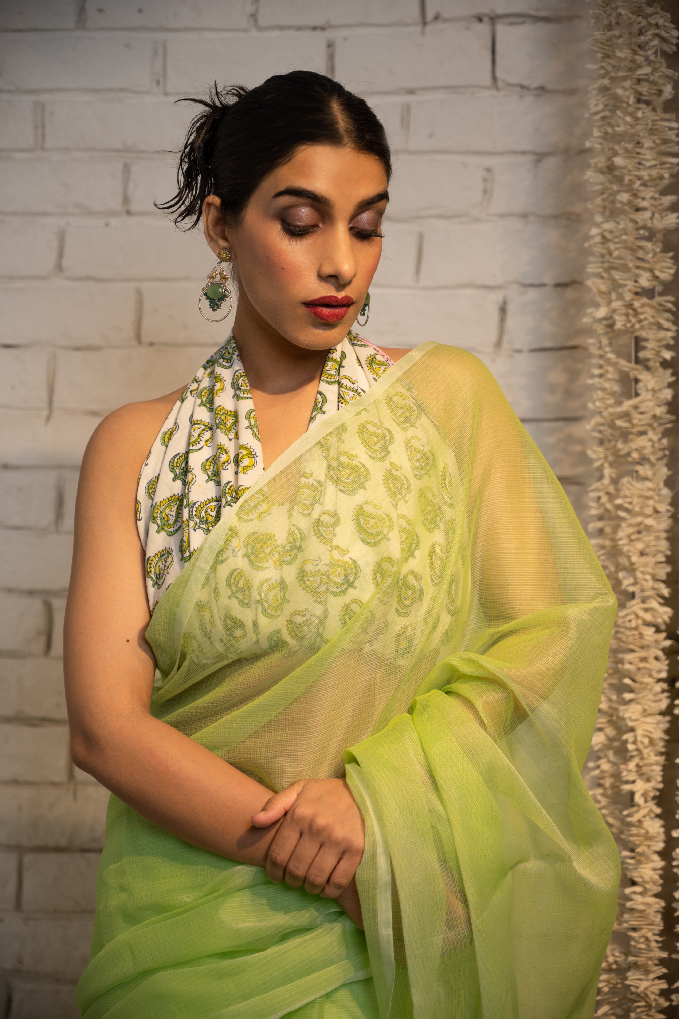 Verdant Breeze Kota Saree