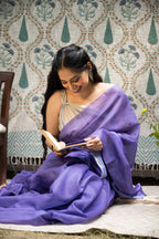 Lavender Mist Chanderi Saree