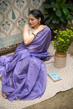 Lavender Mist Chanderi Saree