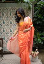 Sunset Radiance Chanderi Saree